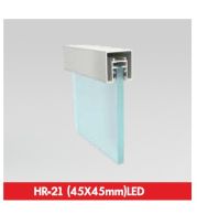 Handrail HR-21 LED Aluminum Glass Railing Handrail Profile for Balcony and Staircase, Modern Lighting Ready Design, Durable Finish, Easy Installation for Premium Projects 